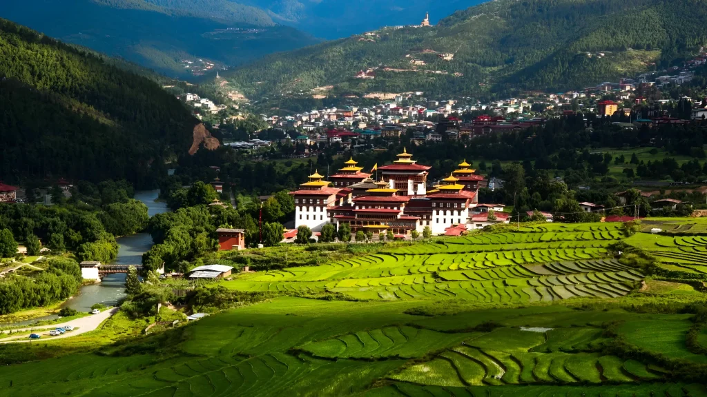 The image shows a leisure time in Bhutan